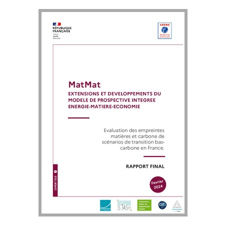 MatMat : Extension et développement du modèle de prospective intégrée énergie-matière-économie
