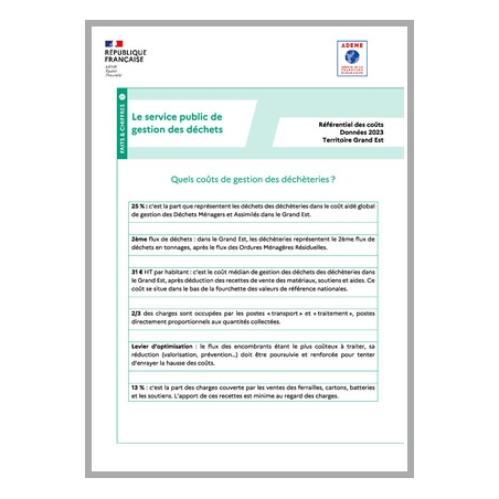 Déchèteries 2023 Grand Est - Référentiel matrice des coûts - Fiche 5