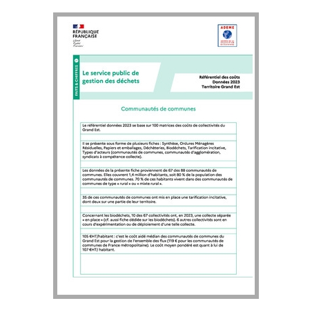 Communautés de communes 2023 Grand Est - Référentiel matrice des coûts - Fiche 7