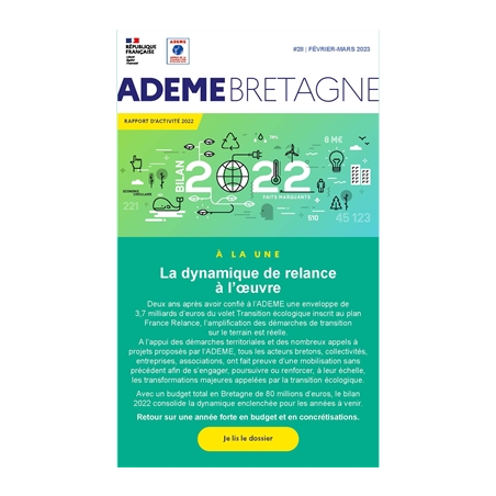 E-lettre ADEME Bretagne N°28  FÉVRIER-MARS 2023