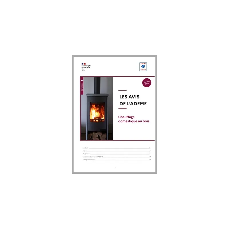 La librairie ADEME - Avis de l'ADEME sur le chauffage domestique au bois