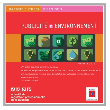 Bilan Publicité et Environnement ADEME / ARPP 2013