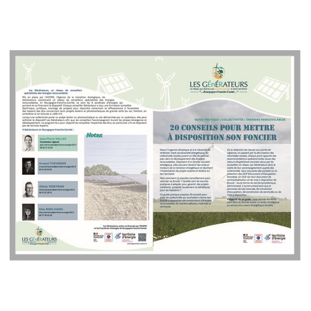 20 conseils pour mettre à disposition le foncier public pour des énergies renouvelables