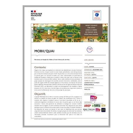 MOBIL'QUAI - Nouveau concept de haltes à haut niveau de service