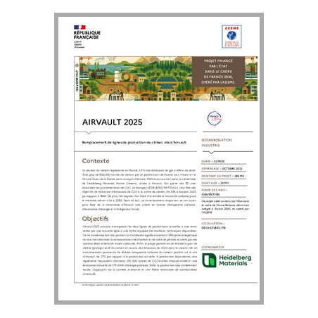 AIRVAULT  - Remplacement de lignes de production de clinker, site d'Airvault