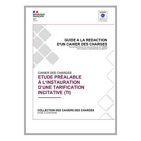 Étude préalable à l'instauration d'une tarification incitative (TI)