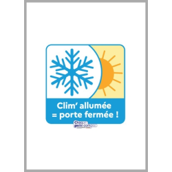 Affiche "clim' allumée :...