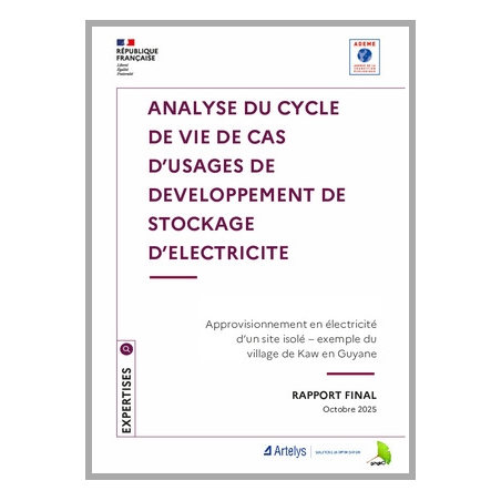 Analyse de cycle de vie de cas d'usages du stockage d'électricité - Site isolé