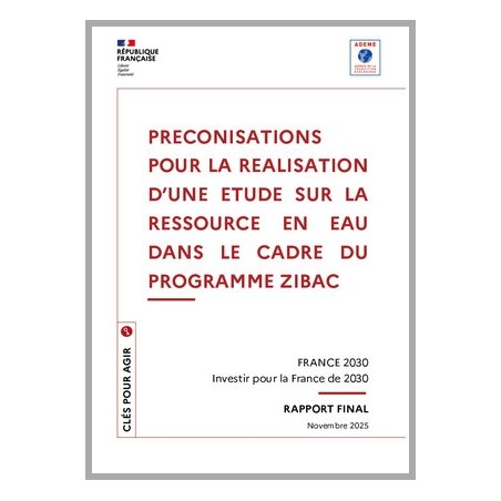 Préconisations pour la réalisation d'une étude sur la ressource en eau dans le cadre du programme ZIBAC