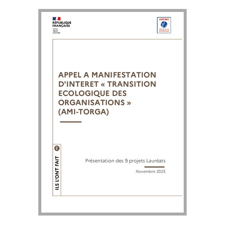 Résultats 2025 de l'AMI TORGA - Transition écologique des organisations