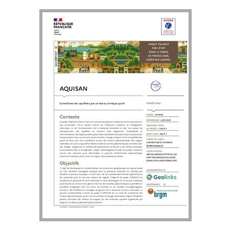 AQUISAN - Surveillance des aquifères par un réseau sismique passif