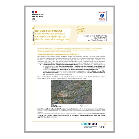 Expérimentation de l'étude des sols selon la méthodologie DESTISOL