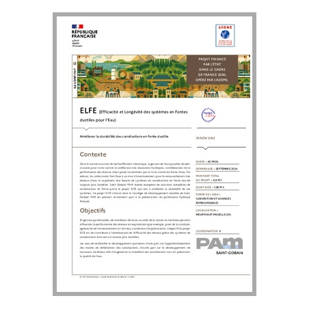 ELFE - Améliorer la durabilité des canalisations en fonte ductile