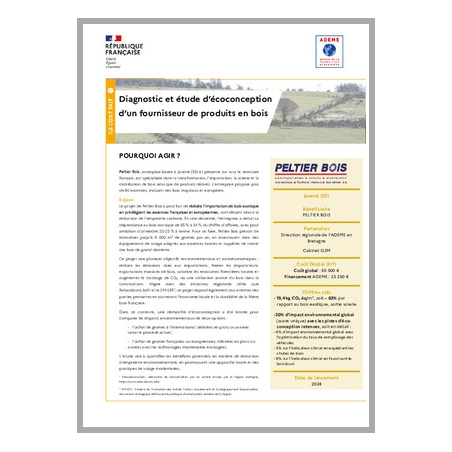 Diagnostic et étude d'écoconception d'un fournisseur de produits en bois - Javené (35) - Bretagne
