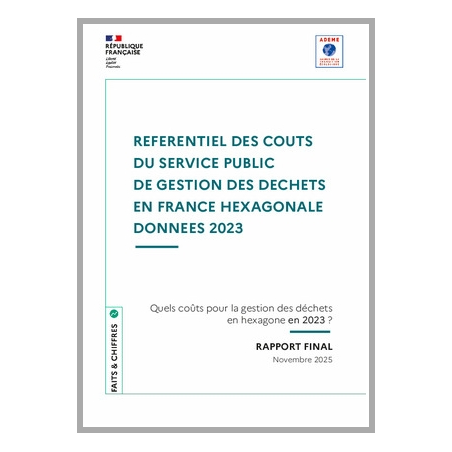 Référentiel des coûts du service public de gestion des déchets en France métropolitaine - données 2023