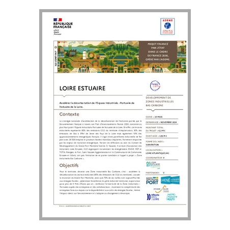 LOIRE ESTUAIRE - Accélérer la décarbonation de l'Espace Industrialo - Portuaire de l'estuaire de la Loire