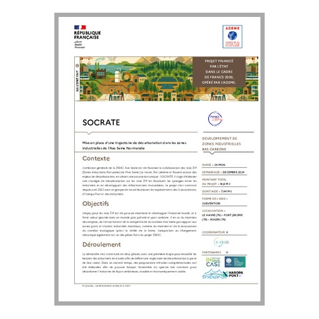 SOCRATE - Mise en place d'une trajectoire de décarbonation dans les zones industrielles de l'Axe Seine Normandie