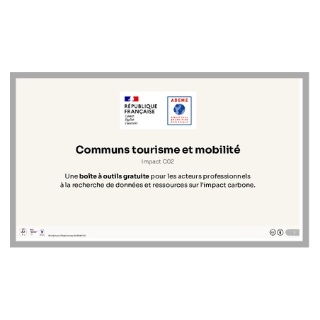 Les communs sur la mobilité touristique - Parcours développer