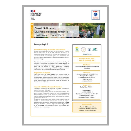 Covoit'Solidaire - Quand la solidarité remet le territoire en mouvement