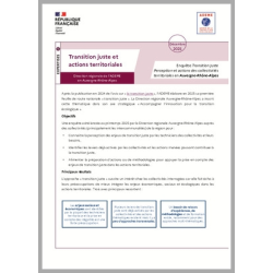 Enquête Transition Juste - Perception et actions des collectivités territoriales en Auvergne-Rhône-Alpes
