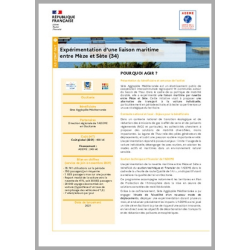 Expérimentation d'une liaison maritime entre Mèze et Sète (34)