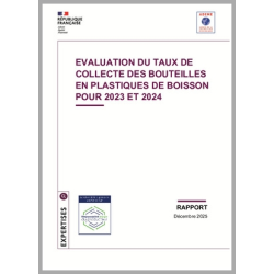Evaluation du taux de collecte des bouteilles en plastique de boisson pour 2023 et 2024