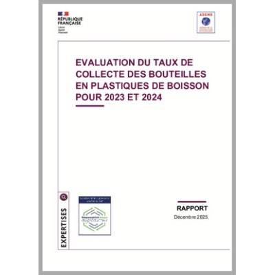 Evaluation du taux de collecte des bouteilles en plastique de boisson pour 2023 et 2024