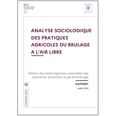 Analyse sociologique des pratiques agricoles du brûlage à l'air libre