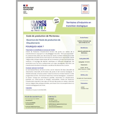 MONTEREAU - Ouverture d'une école de production de chaudronnerie