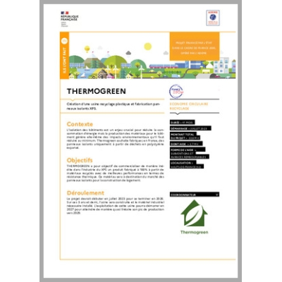 THERMOGREEN - Création usine de recyclage plastique et fabrication de panneaux isolants 