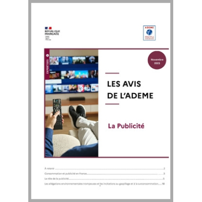 Avis de l'ADEME sur la publicité
