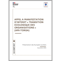 Résultats 2025 de l'AMI TORGA - Transition écologique des organisations