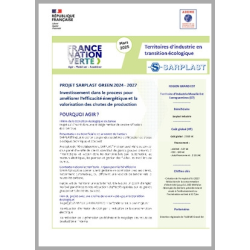 SARPLAST - Investissement dans le process pour améliorer l'efficacité énergétique et la valorisation des chutes de production