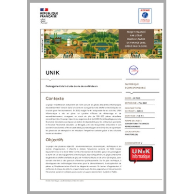 UNIK - Prolongement de la durée de vie des ordinateurs