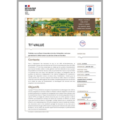 TI2-VALUE - Toilettes aux surfaces Innovantes dans les Immeubles permettant la VAlorisation Locale des Urines et Excrétas