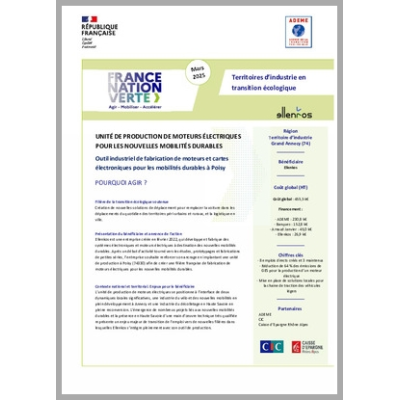 ELLENKOS - Outil industriel de fabrication de moteurs et cartes électroniques pour les mobilités durables