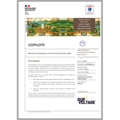 COPILOTE - Optimiser les plannings de consommation électrique des usagers