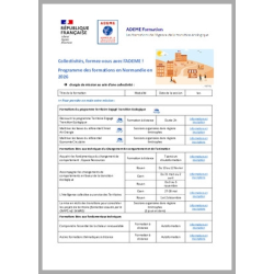 Programme des formations de l'ADEME en Normandie en 2026