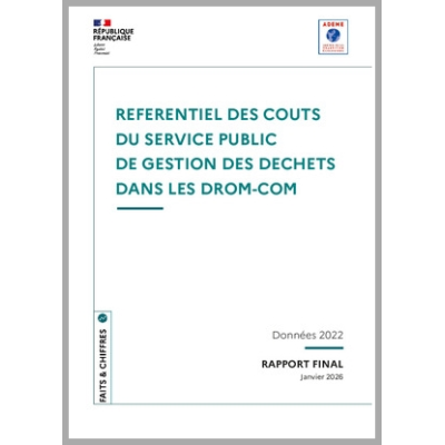 Référentiel des couts du service public de gestion des déchets dans les DROM-COM - données 2022
