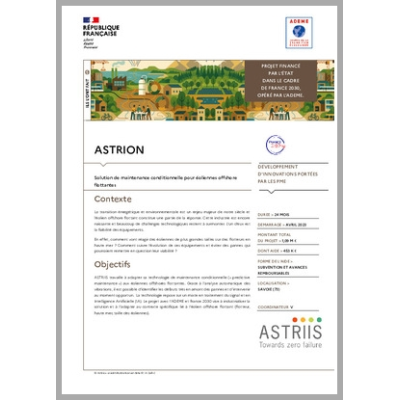 ASTRION - Solution de maintenance conditionnelle pour éoliennes offshore flottantes