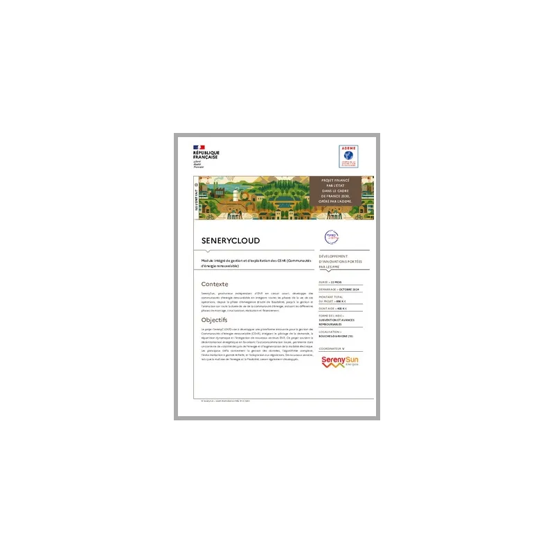 La librairie ADEME - SENERYCLOUD - Module intégré de gestion et d ...