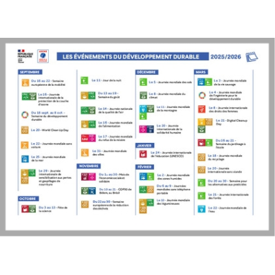 Les événements du développement durable 2025/2026