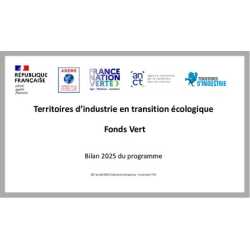 Bilan 2025 de la mesure Fonds Vert - Territoires d'industrie en transition écologique 