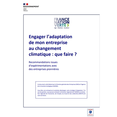Engager l'adaptation de mon entreprise au changement climatique : que faire ? 