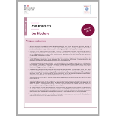 Les biochars : note d'experts