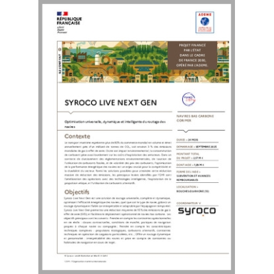 SYROCO - Optimisation universelle, dynamique et intelligente du routage des navires