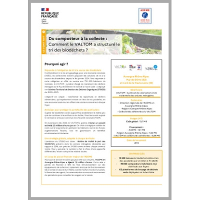 Du composteur à la collecte : comment le VALTOM a structuré le tri des biodéchets