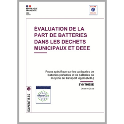 Evaluation de la part de batteries dans les déchets municipaux et déchets EEE