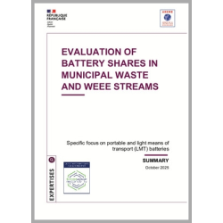 Evaluation of battery shares in municipal waste and EEE streams