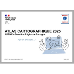 Atlas cartographique du bilan d'activité 2025 de l'ADEME en Bretagne